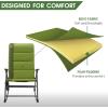 imageTimber Ridge Oversized Folding Rocking Camping Chair Padded Outdoor Rocker with High Back Portable Outdoor Chair for Patio Garden Lawn Supports up to 400 lbs GrayGreen