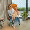 imageTimber Ridge Oversized Folding Rocking Camping Chair Padded Outdoor Rocker with High Back Portable Outdoor Chair for Patio Garden Lawn Supports up to 400 lbs GrayOrange