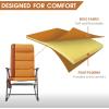 imageTimber Ridge Oversized Folding Rocking Camping Chair Padded Outdoor Rocker with High Back Portable Outdoor Chair for Patio Garden Lawn Supports up to 400 lbs GrayOrange