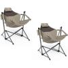 imageTIMBER RIDGE Hammock Camping Chair with Adjustable Backrest Heavy Duty Folding Hammock Chair Supports 300lbs Portable Hammock Chair for Camping Travelling and Patio TanTan 2 Set