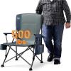 imageTIMBER RIDGE Oversized Folding Camping Chair High Back Heavy Duty for Adults Support up to 500lbs with Cup Holder Side Pocket Cooler Bag 2 PackBlue