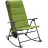 imageTimber Ridge Oversized Folding Rocking Camping Chair Padded Outdoor Rocker with High Back Portable Outdoor Chair for Patio Garden Lawn Supports up to 400 lbs GrayGreen