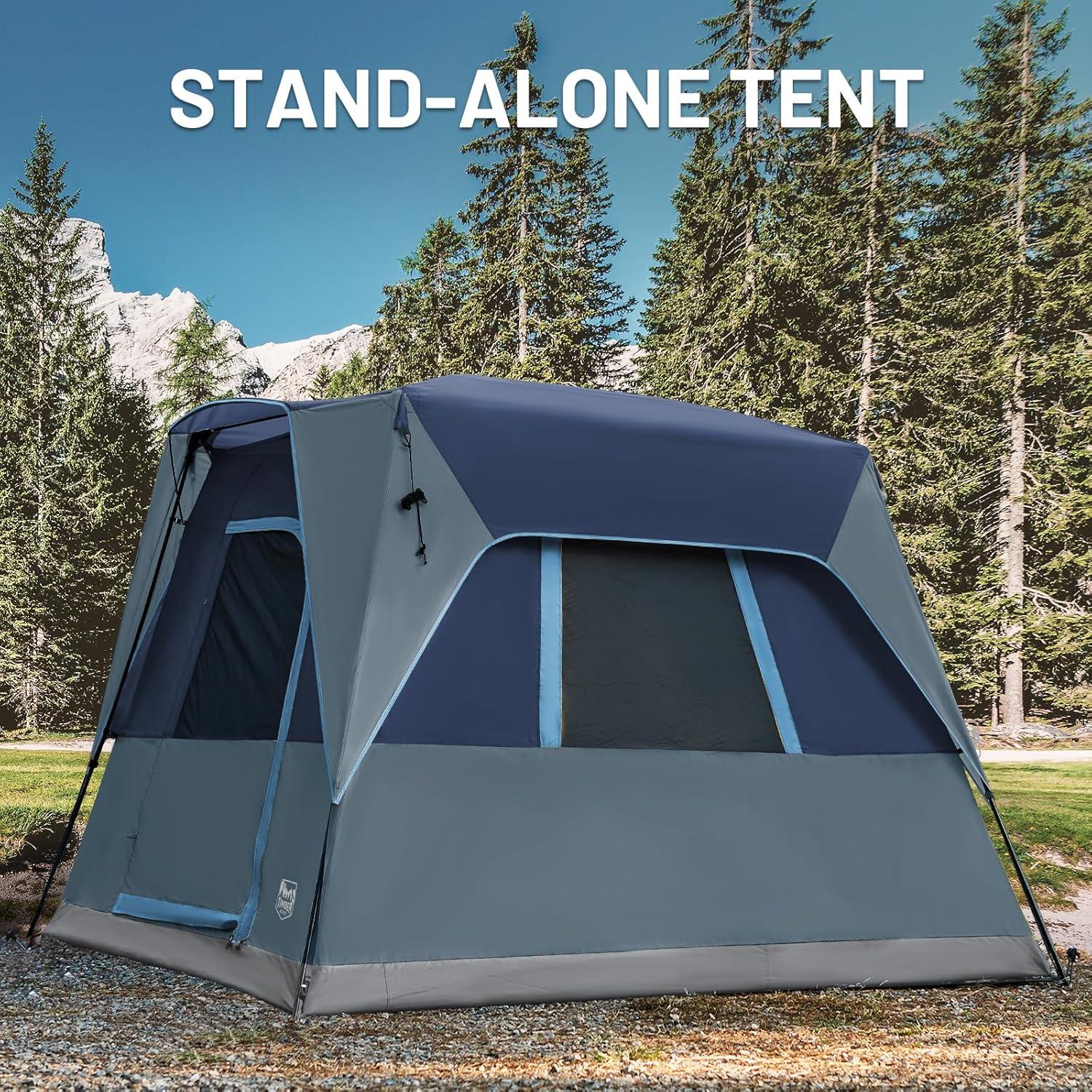 imageTIMBER RIDGE 5 Person SUV Tent Weather Resistant Portable for Car SUV Van Camping Includes Rainfly and Storage Bag 10 W X 8 L X 71 HBlue