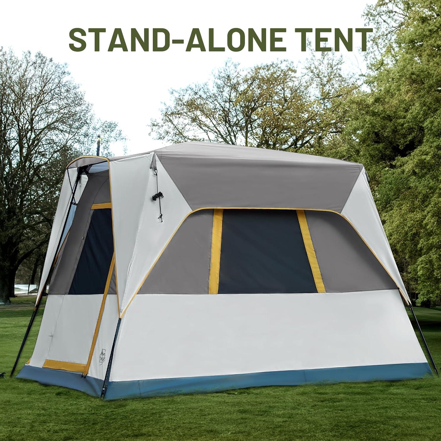 imageTIMBER RIDGE 5 Person SUV Tent Weather Resistant Portable for Car SUV Van Camping Includes Rainfly and Storage Bag 10 W X 8 L X 71 HTan