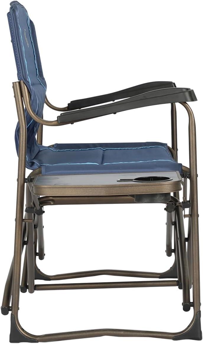 imageTIMBER RIDGE Double Camping Chair Foldable Loveseat Directors Chairs Oversized Double Folding Camping Chairs with 2 Side Tables 2 Person Lawn Chair Heavy Duty Support 600 LBS for Outdoor BlueBlue