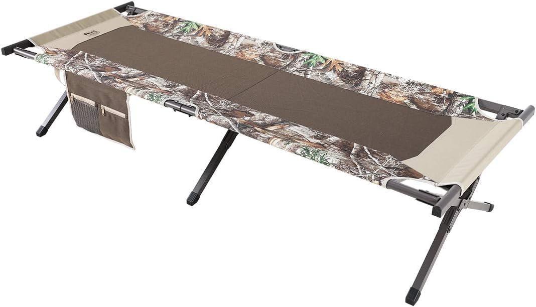 imageTIMBER RIDGE Folding Camping Cot for AdultsOutdoor Bed Camp Cots for Sleeping with Carry BagFoldable XL Hunting for Camping Hiking CamouflageHome Travel Support up to 300lbs Camo
