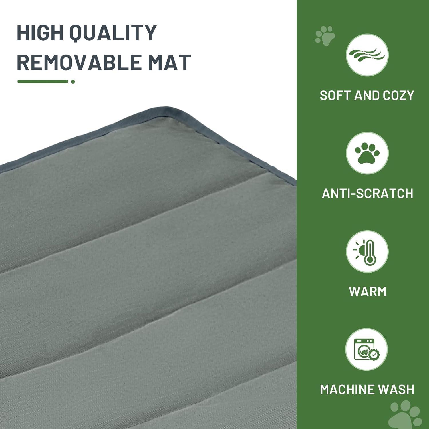 imageTIMBER RIDGE Outdoor Dog Bed Cooling Elevated Pet Bed Portable Raised Dog Bed with Breathable Mesh Dog Bed Foldable Dog Cot for Indoor ampamp Outside GreyPad Mat