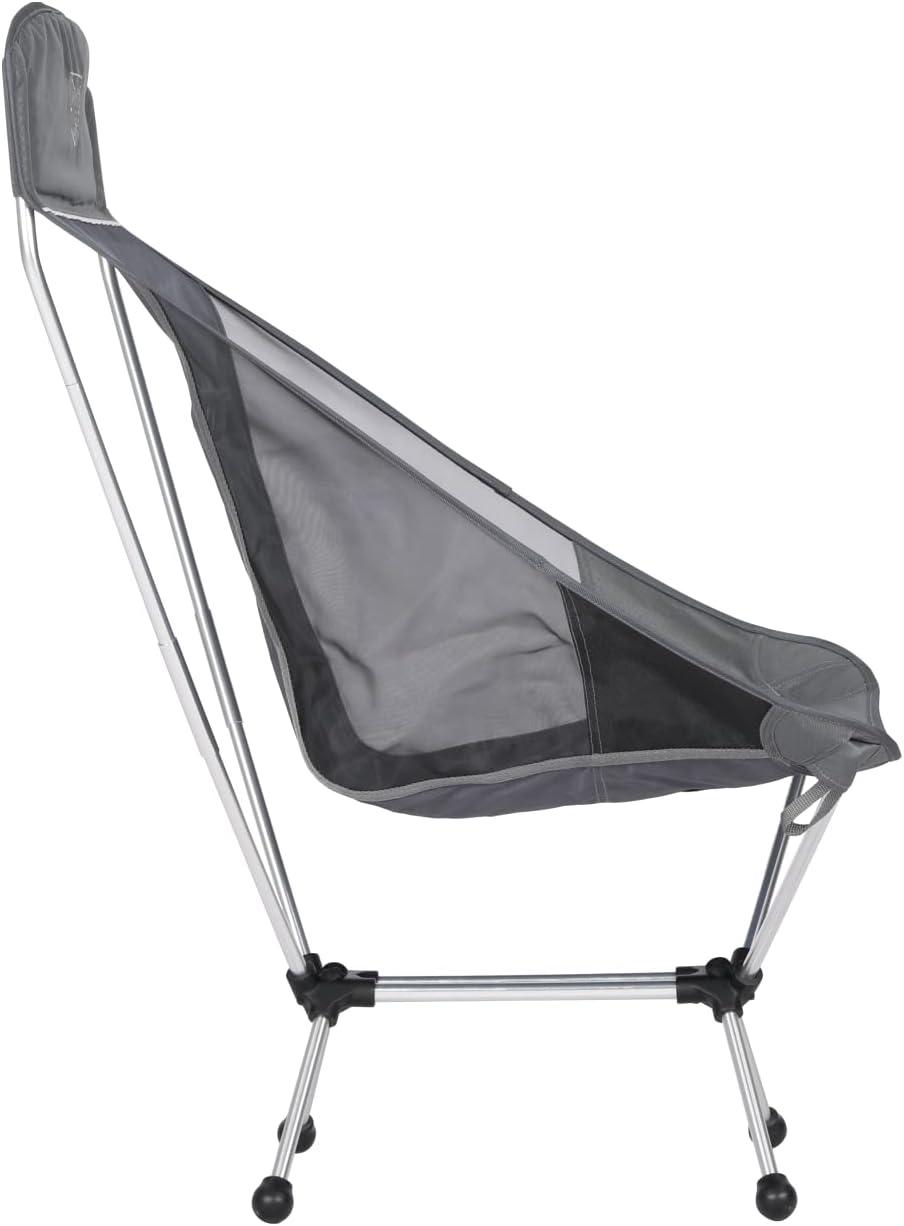 imageTimber Ridge Lightweight Highback Compact Folding Chair  Portable Comfort for Day Hikes Beach Trips ampamp Camping 300 lbs SupportGrey