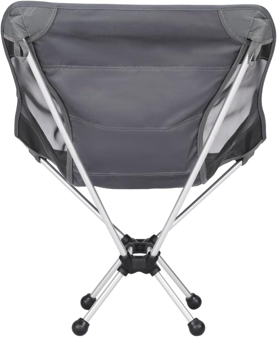 imageTimber Ridge Lightweight Highback Compact Folding Chair  Portable Comfort for Day Hikes Beach Trips ampamp Camping 300 lbs SupportGrey