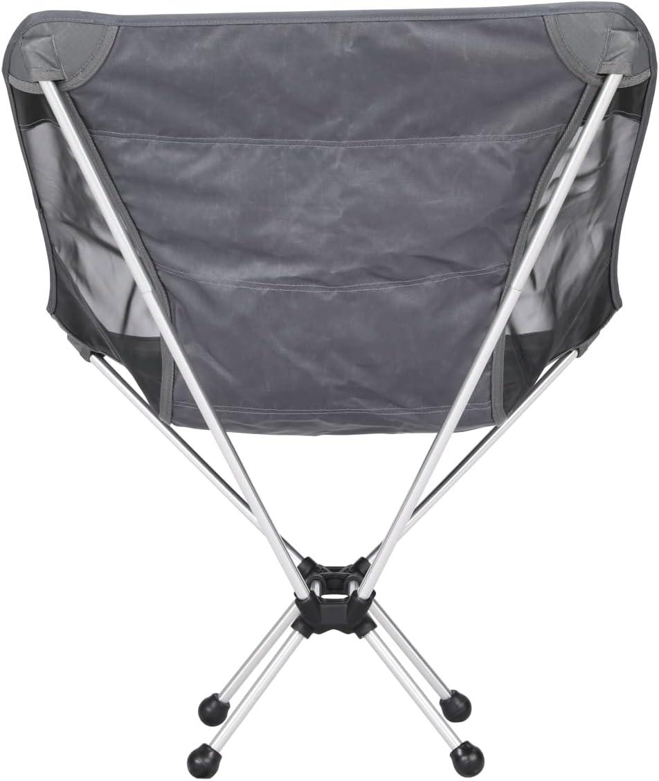imageTimber Ridge Lightweight Highback Compact Folding Chair  Portable Comfort for Day Hikes Beach Trips ampamp Camping 300 lbs SupportGrey