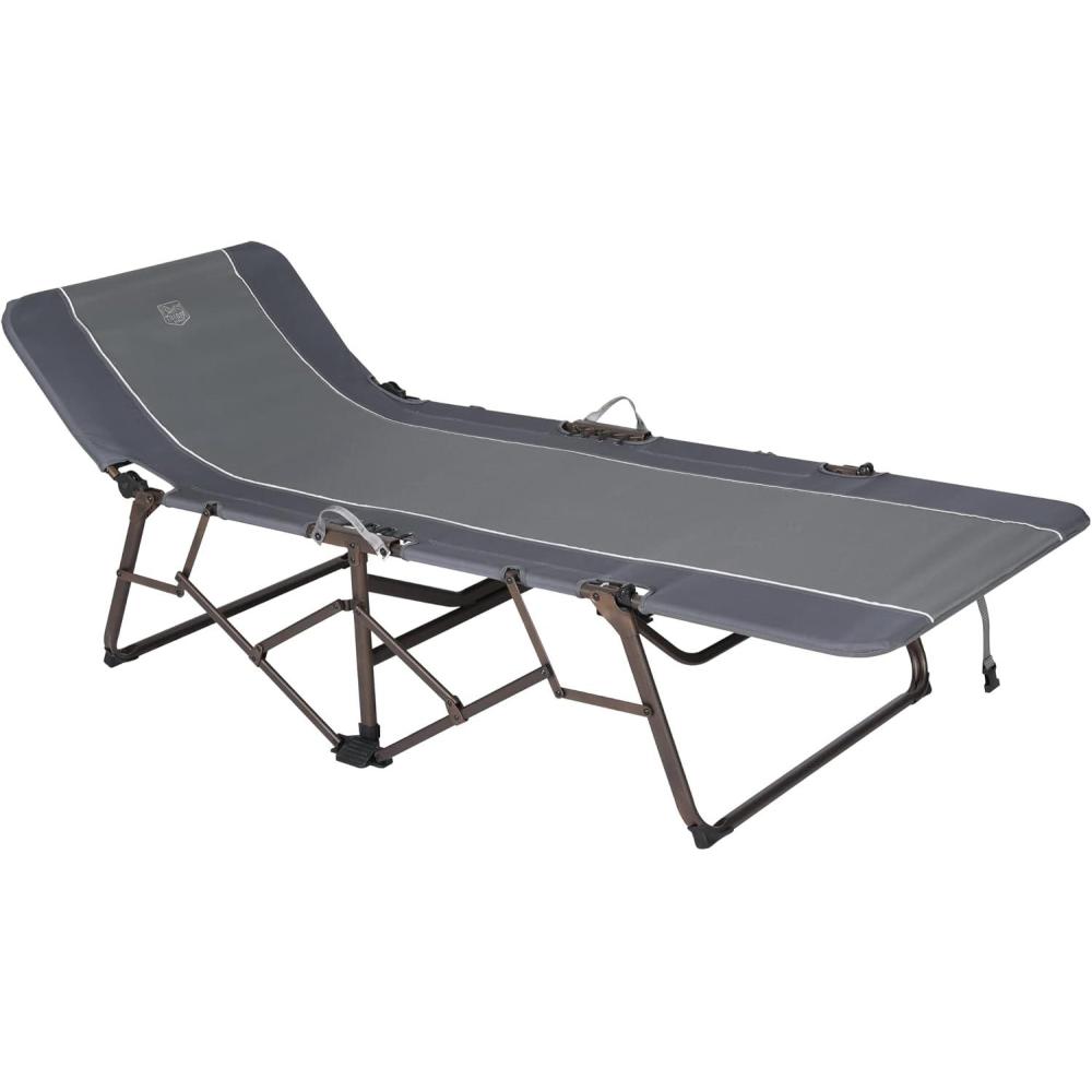 imageTIMBER RIDGE Portable XL Folding Camping Cot for Adults  Ultra Fast Setup Heavy Duty 300 LBS Support Gray