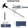 imageTIMBER RIDGE 10 Pack Tent Stakes Heavy Duty 8 Inch Ground Stakes NonRust Stainless Steel with Threaded ampamp Ergonomic Handles Camping Pegs for Camping Canopies Grassland Garden Patio HikingSilver