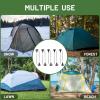 imageTIMBER RIDGE 10 Pack Tent Stakes Heavy Duty 8 Inch Ground Stakes NonRust Stainless Steel with Threaded ampamp Ergonomic Handles Camping Pegs for Camping Canopies Grassland Garden Patio HikingSilver