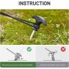 imageTIMBER RIDGE 10 Pack Tent Stakes Heavy Duty 8 Inch Ground Stakes NonRust Stainless Steel with Threaded ampamp Ergonomic Handles Camping Pegs for Camping Canopies Grassland Garden Patio HikingSilver