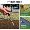 imageTIMBER RIDGE 10 Pack Tent Stakes Heavy Duty 8 Inch Ground Stakes NonRust Stainless Steel with Threaded ampamp Ergonomic Handles Camping Pegs for Camping Canopies Grassland Garden Patio HikingSilver