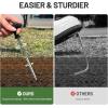 imageTIMBER RIDGE 10 Pack Tent Stakes Heavy Duty 8 Inch Ground Stakes NonRust Stainless Steel with Threaded ampamp Ergonomic Handles Camping Pegs for Camping Canopies Grassland Garden Patio HikingSilver