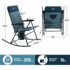 imageTIMBER RIDGE 3Level Adjustable Rocking Camping Chair Padded High Back Outdoor Rocking Chair with Side Pocket Portable Folding Rocker for Adults Supports 300 LBS for Lawn Patio PorchBlue2 Pack