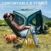 imageTIMBER RIDGE 3Level Adjustable Rocking Camping Chair Padded High Back Outdoor Rocking Chair with Side Pocket Portable Folding Rocker for Adults Supports 300 LBS for Lawn Patio PorchBlue1 Pack