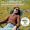 imageTIMBER RIDGE 3Level Adjustable Rocking Camping Chair Padded High Back Outdoor Rocking Chair with Side Pocket Portable Folding Rocker for Adults Supports 300 LBS for Lawn Patio PorchBlue1 Pack