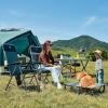 imageTIMBER RIDGE 3Level Adjustable Rocking Camping Chair Padded High Back Outdoor Rocking Chair with Side Pocket Portable Folding Rocker for Adults Supports 300 LBS for Lawn Patio PorchBlue1 Pack
