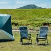 imageTIMBER RIDGE 3Level Adjustable Rocking Camping Chair Padded High Back Outdoor Rocking Chair with Side Pocket Portable Folding Rocker for Adults Supports 300 LBS for Lawn Patio PorchBlue1 Pack