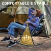 imageTIMBER RIDGE 3Level Adjustable Rocking Camping Chair Padded High Back Outdoor Rocking Chair with Side Pocket Portable Folding Rocker for Adults Supports 300 LBS for Lawn Patio PorchGrey1 Pack