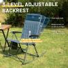 imageTIMBER RIDGE 3Level Adjustable Rocking Camping Chair Padded High Back Outdoor Rocking Chair with Side Pocket Portable Folding Rocker for Adults Supports 300 LBS for Lawn Patio PorchBlue2 Pack