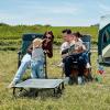 imageTIMBER RIDGE 3Level Adjustable Rocking Camping Chair Padded High Back Outdoor Rocking Chair with Side Pocket Portable Folding Rocker for Adults Supports 300 LBS for Lawn Patio PorchBlue1 Pack