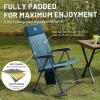 imageTIMBER RIDGE 3Level Adjustable Rocking Camping Chair Padded High Back Outdoor Rocking Chair with Side Pocket Portable Folding Rocker for Adults Supports 300 LBS for Lawn Patio PorchBlue2 Pack
