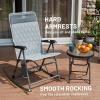 imageTIMBER RIDGE 3Level Adjustable Rocking Camping Chair Padded High Back Outdoor Rocking Chair with Side Pocket Portable Folding Rocker for Adults Supports 300 LBS for Lawn Patio PorchGrey1 Pack