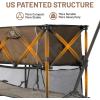imageTIMBER RIDGE 400L Large Capacity Folding Double Decker Wagon with Brakes 54quot Extra Long Extender Wagon Cart 660lbs Heavy Duty Collapsible Cart AllTerrain Big Wheels for Camping Sports ShoppingTan With Brakes