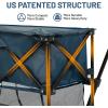 imageTIMBER RIDGE 400L Large Capacity Folding Double Decker Wagon with Brakes 54quot Extra Long Extender Wagon Cart 660lbs Heavy Duty Collapsible Cart AllTerrain Big Wheels for Camping Sports ShoppingBlue With Brakes