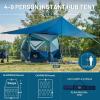 imageTIMBER RIDGE 468 Person Instant Pop Up Cabin Tent Easy 60 Second Setup Weather Resistant Camping Family Hub Tent with Rain Fly and Carry Bag for Outdoor CampingBlue
