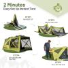 imageTIMBER RIDGE 468 Person Instant Pop Up Cabin Tent Easy 60 Second Setup Weather Resistant Camping Family Hub Tent with Rain Fly and Carry Bag for Outdoor CampingGreen