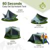 imageTIMBER RIDGE 468 Person Instant Pop Up Cabin Tent Easy 60 Second Setup Weather Resistant Camping Family Hub Tent with Rain Fly and Carry Bag for Outdoor CampingGreen