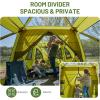 imageTIMBER RIDGE 468 Person Instant Pop Up Cabin Tent Easy 60 Second Setup Weather Resistant Camping Family Hub Tent with Rain Fly and Carry Bag for Outdoor CampingGreen