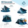 imageTIMBER RIDGE 468 Person Instant Pop Up Cabin Tent Easy 60 Second Setup Weather Resistant Camping Family Hub Tent with Rain Fly and Carry Bag for Outdoor CampingBlue