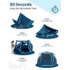 imageTIMBER RIDGE 468 Person Instant Pop Up Cabin Tent Easy 60 Second Setup Weather Resistant Camping Family Hub Tent with Rain Fly and Carry Bag for Outdoor CampingBlue