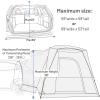 imageTIMBER RIDGE 5 Person SUV Tent Weather Resistant Portable for Car SUV Van Camping Includes Rainfly and Storage Bag 10 W X 8 L X 71 HGreen with Movie Screen