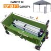 imageTIMBER RIDGE 512 Extended Collapsible Wagon Cart with Brakes and Cargo Net 350LBS Heavy Duty Foldable Utility Wagon with Adjustable Handle 400L Capacity Portable Cart for Camping Sports ShoppingGreen