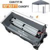 imageTIMBER RIDGE 512 Extended Collapsible Wagon Cart with Brakes and Cargo Net 350LBS Heavy Duty Foldable Utility Wagon with Adjustable Handle 400L Capacity Portable Cart for Camping Sports ShoppingGrey With Brake