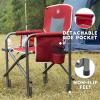 imageTIMBER RIDGE Aluminum Oversized Camping Chair Lightweight Portable Directors Chair with Side Table Detachable Side Pocket for Outdoor Camping Lawn Picnic Support 400lbs Blue 2 PackRed
