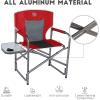 imageTIMBER RIDGE Aluminum Oversized Camping Chair Lightweight Portable Directors Chair with Side Table Detachable Side Pocket for Outdoor Camping Lawn Picnic Support 400lbs Blue 2 PackRed