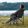 imageTIMBER RIDGE Aluminum Oversized Camping Chair Lightweight Portable Directors Chair with Side Table Detachable Side Pocket for Outdoor Camping Lawn Picnic Support 400lbs Blue 2 PackGrey