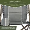 imageTIMBER RIDGE Bungee Folding Camping Chairs for Adults Heavy Duty Collapsible Padded Chair with Armrests Cup Holder Foldable Outdoor Lounge Chairs for Beach Fishing Lawn Supports 300 lbs RedGrey