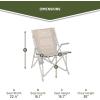 imageTIMBER RIDGE Bungee Folding Camping Chairs for Adults Heavy Duty Collapsible Padded Chair with Armrests Cup Holder Foldable Outdoor Lounge Chairs for Beach Fishing Lawn Supports 300 lbs RedEarth Brown
