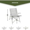 imageTIMBER RIDGE Bungee Folding Camping Chairs for Adults Heavy Duty Collapsible Padded Chair with Armrests Cup Holder Foldable Outdoor Lounge Chairs for Beach Fishing Lawn Supports 300 lbs RedGrey