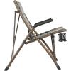 imageTIMBER RIDGE Bungee Folding Camping Chairs for Adults Heavy Duty Collapsible Padded Chair with Armrests Cup Holder Foldable Outdoor Lounge Chairs for Beach Fishing Lawn Supports 300 lbs RedGrey