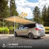 imageTIMBER RIDGE Car Awning Camper Awning 82X65ft Truck Tent Waterproof PU10000mm UV50 Rooftop Overland Camping Retractable Side Tent Shade for CarSUVTruckVan Beige