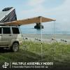 imageTIMBER RIDGE Car Awning Camper Awning 82X65ft Truck Tent Waterproof PU10000mm UV50 Rooftop Overland Camping Retractable Side Tent Shade for CarSUVTruckVan Beige